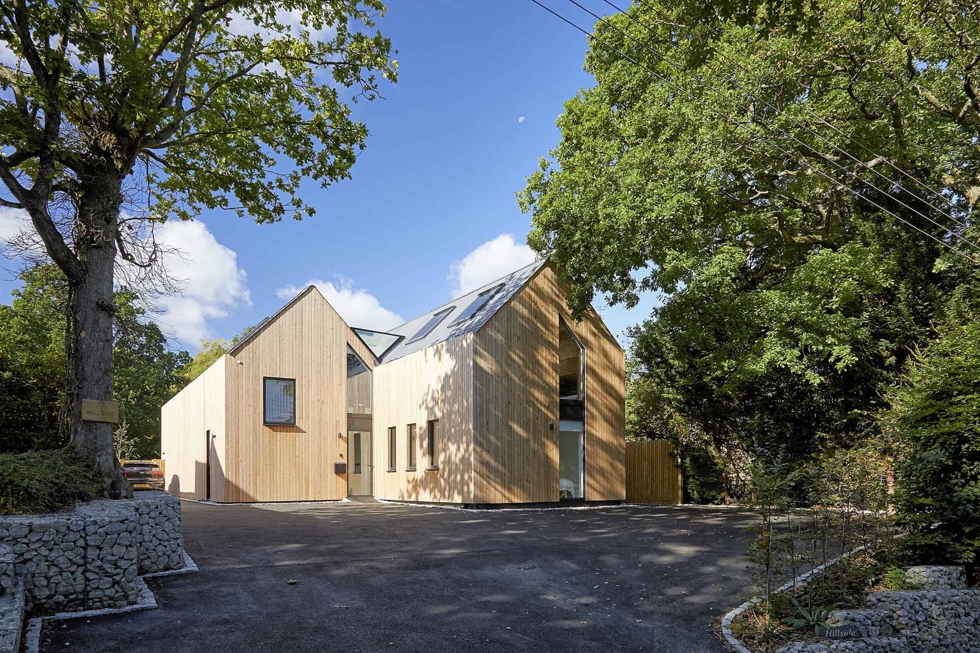 Hillside TN8 - A contemporary home in the Kent countryside, inspired by a Scandinavian barn home. With vast open plan interiors and beautiful garden - The Location Guys