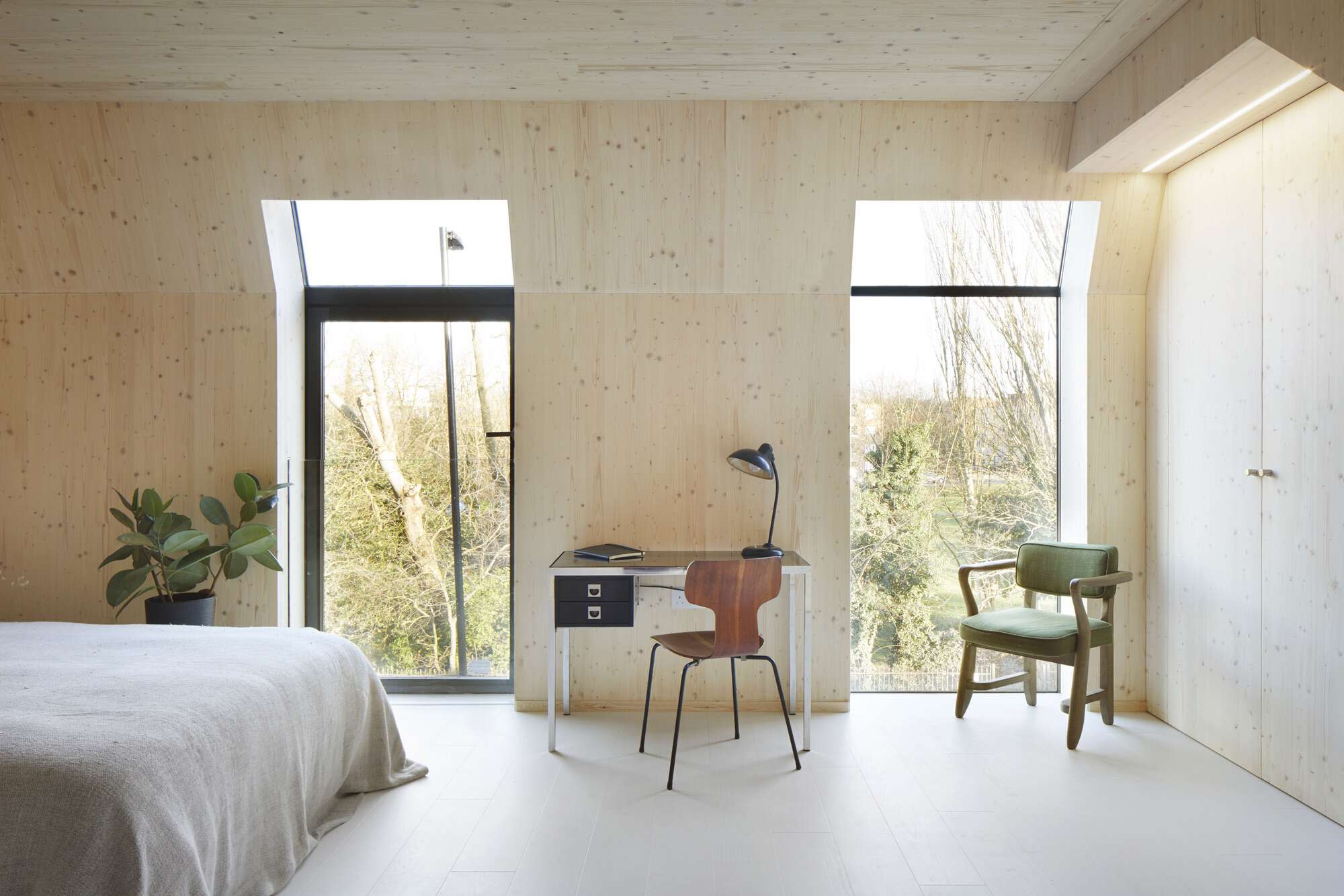 Rye Loft SE15 - A timber clad duplex apartment on the top two floors of this brand new construction with terrazzo floors and light drenched living spaces - The Location Guys